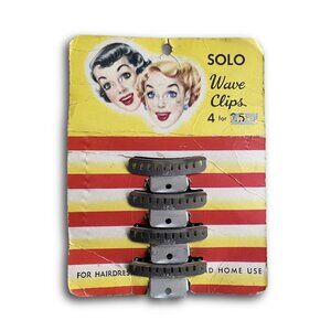 4 Vintage Wave Clips Solo Canadian 30s 40s 50s Bob Flapper Retro Pinup